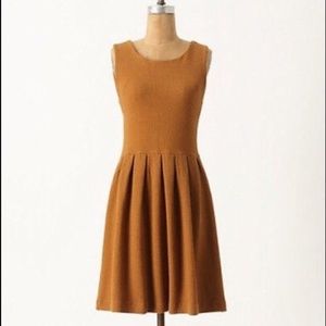 Anthropology Ganni Noon & Night Dress in Gold